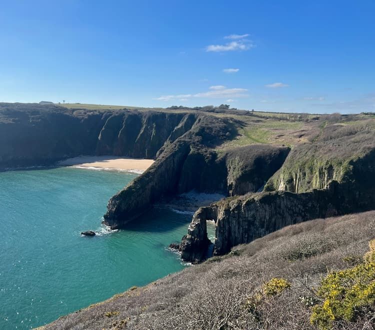 Church Door Cove and Skrinkle Haven Beach in Pembrokeshire