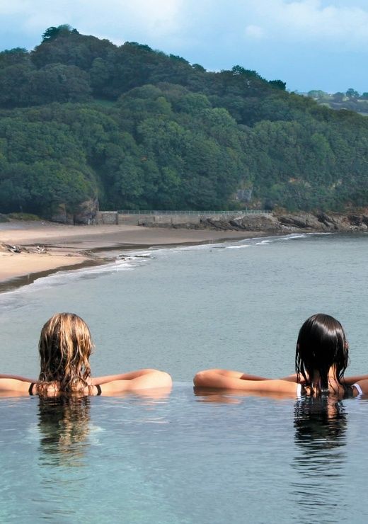 Hydrotherapy pool overlooking Saundersfoot Bay