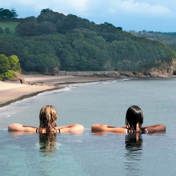 Hydrotherapy pool overlooking Saundersfoot Bay