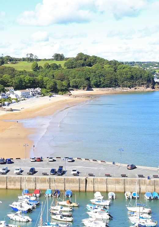 Saundersfoot Bay Beach in Pembrokeshire