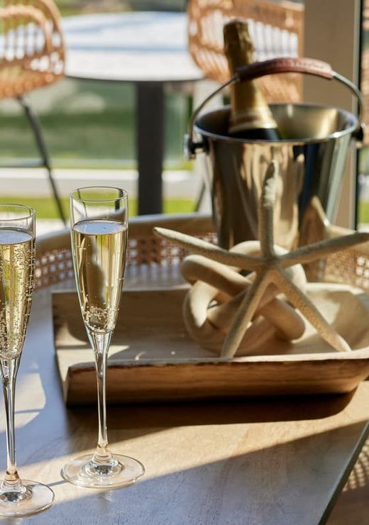 Champagne in Hotel Room