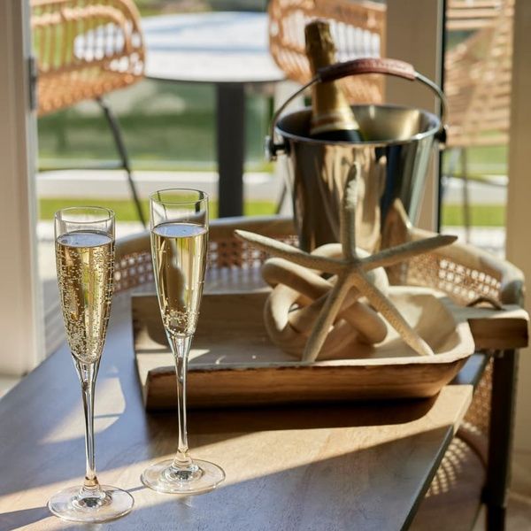 Champagne in Hotel Room