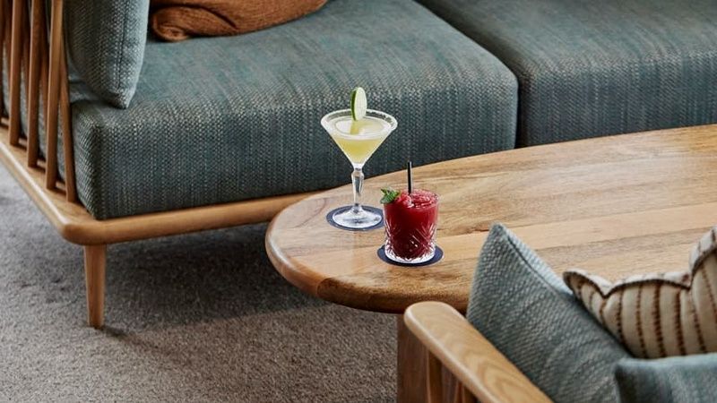 Drinks at The Gallery Bar & Lounge at St Brides Spa Hotel in Pembrokeshire