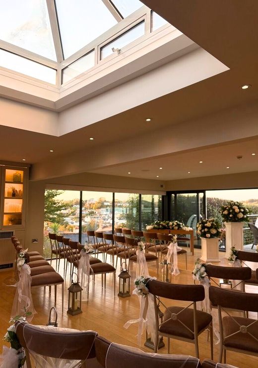 Wedding Event Setup in The Bay Suite at St Brides Spa Hotel